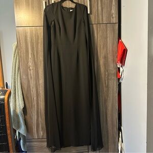 Calvin Klein Cape Evening Gown